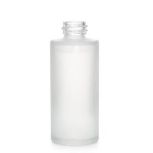 100ml Clear Frost Glass Bottle Flat Shoulder