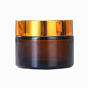 30gm Amber Glass Jar with Golden Cap