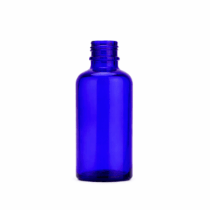30ml Round Blue Glass Bottle