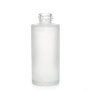 50ml Clear Frost Glass Bottle Flat Shoulder