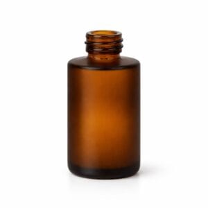 30ml Amber Frost Flat Shoulder Glass bottle