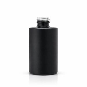 30ml Matte Black Flat Shoulder Glass Bottle
