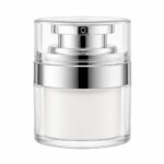 50ml Luxury Silver Airless Cream Jar with Transparent Over-Cap