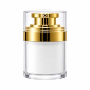 50ml Luxury Gold Airless Cream Jar with Golden Metallic Trim