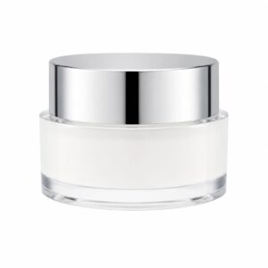 50ml Clear Double-Walled Jar with Chrome Screw Lid