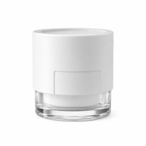 50ml Minimalist Matte White Airless Cream Jar with Integrated Press Panel