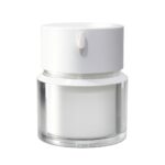 50ml Clear Acrylic Round Airless Cream Jar with White Integrated Pump Head