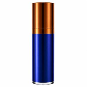 Luxury Royal Blue Cosmetic Bottle with Metallic Gold Cap