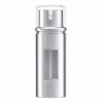 Luxury Chrome Cosmetic Bottle with Clear Viewing Window