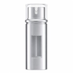 Luxury Chrome Cosmetic Bottle with Clear Viewing Window