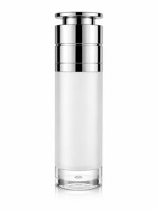 Luxury Frosted White Cylindrical Serum Bottle
