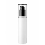 Minimalist White Cosmetic Serum Bottle with Glossy Black Dispenser